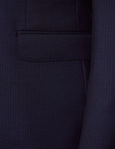 Slim Fit Dark Blue Pinstripe Suit