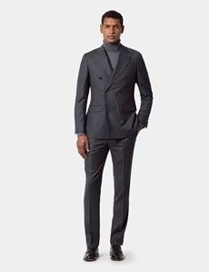 Slim Fit Charcoal Shadow Stripe Suit