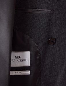 Slim Fit Charcoal Shadow Stripe Suit