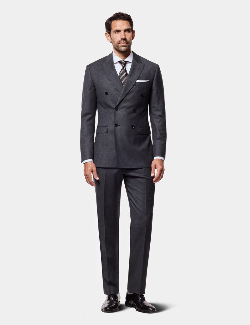 Slim Fit Charcoal Shadow Stripe Suit thumbnail 8