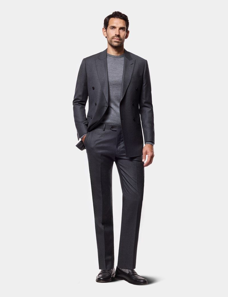 Slim Fit Charcoal Shadow Stripe Suit thumbnail 6