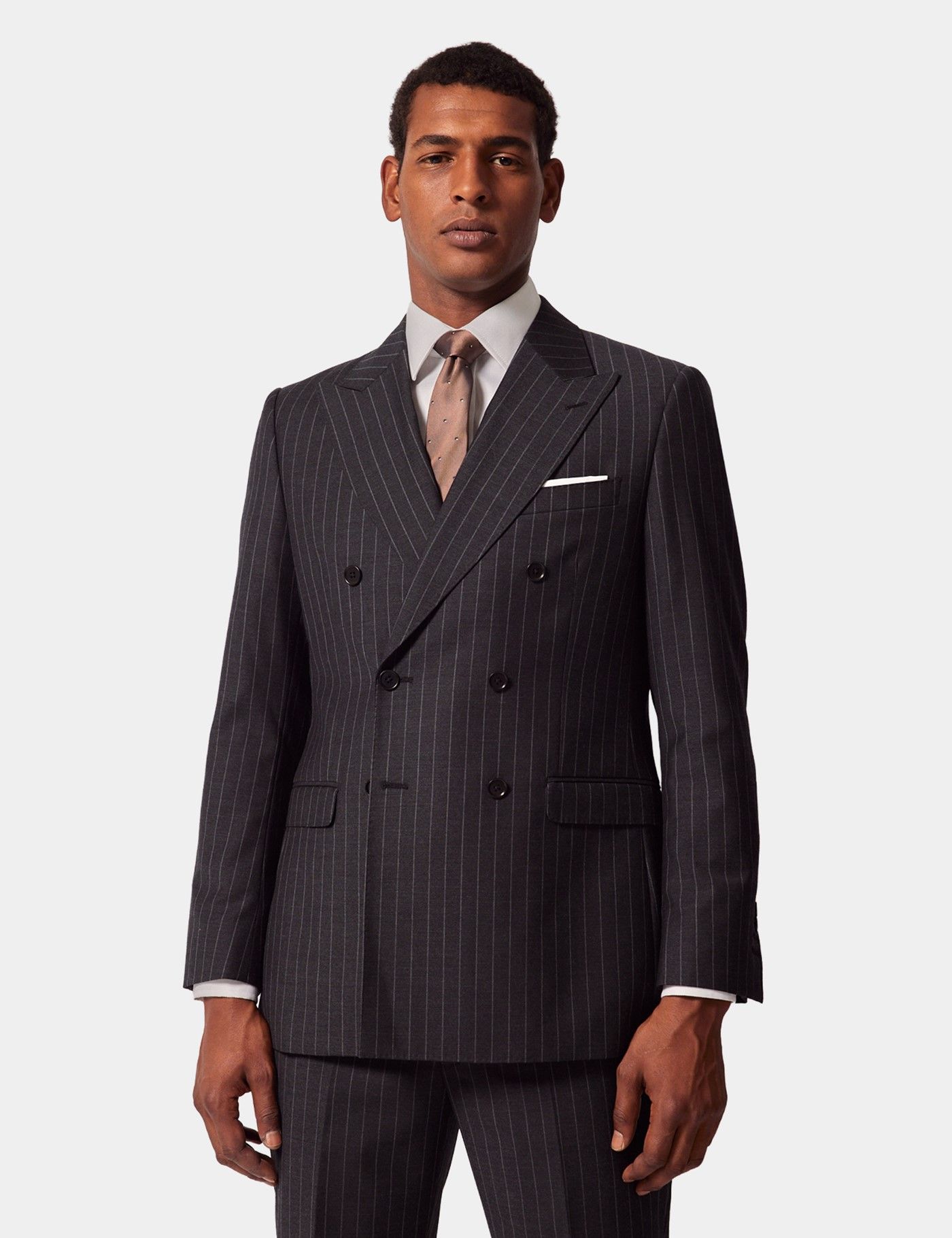 Slim Fit Charcoal Chalk Stripe Suit Jacket