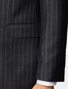 Slim Fit Charcoal Chalk Stripe Suit Jacket