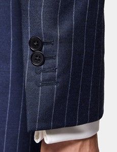 Slim Fit Navy Chalk Stripe Suit Jacket