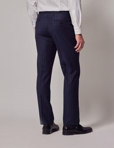 Navy Chalk Stripe Double Breasted Slim Suit-preview10