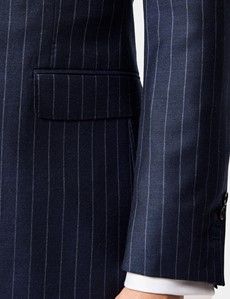 Slim Fit Navy Chalk Stripe Suit