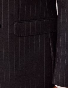 Slim Fit Charcoal Chalk Stripe Suit-preview3