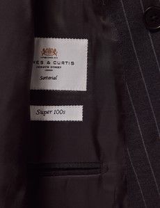 Slim Fit Charcoal Chalk Stripe Suit-preview4