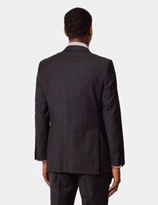 Slim Fit Charcoal Chalk Stripe Suit-preview5