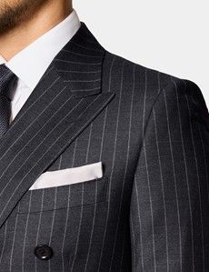 Slim Fit Charcoal Chalk Stripe Suit