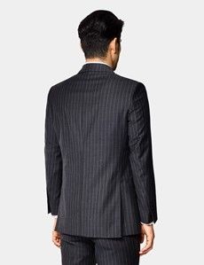 Slim Fit Charcoal Chalk Stripe Suit