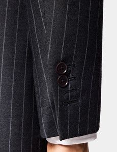 Slim Fit Charcoal Chalk Stripe Suit