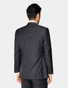 Slim Fit Charcoal Chalk Stripe Suit Jacket