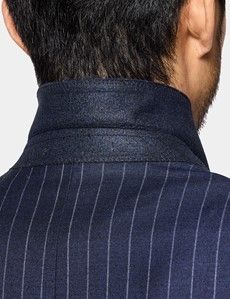 Slim Fit Navy Chalk Stripe Suit Jacket