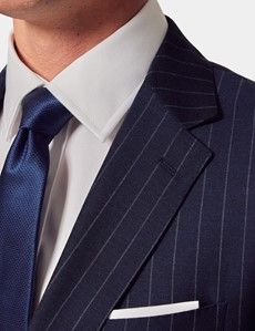 Slim Fit Navy Chalk Stripe Suit-preview1