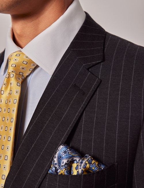 Charcoal Chalk Stripe Slim Suit-preview