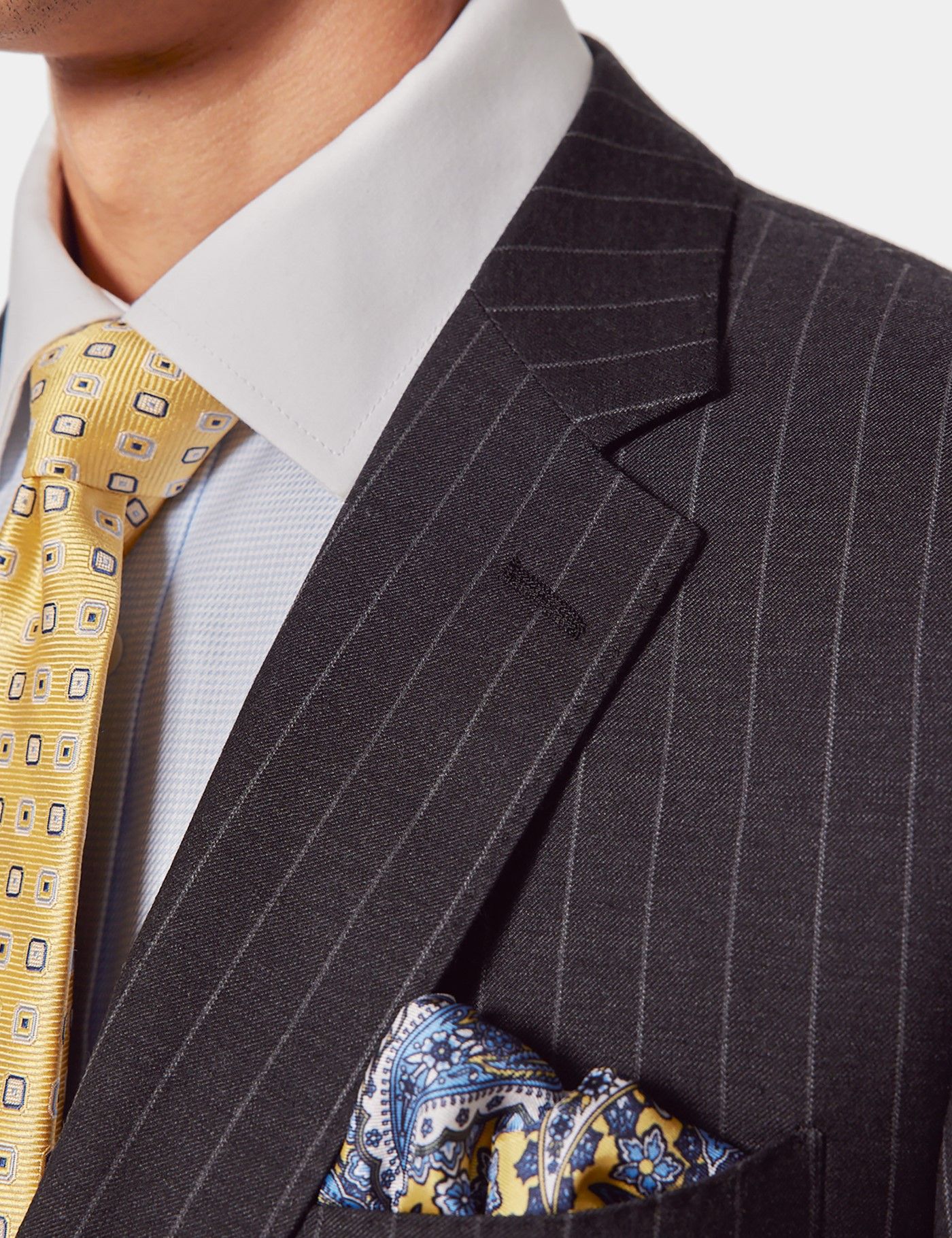Slim Fit Charcoal Chalk Stripe Suit-preview