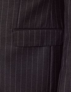 Classic Fit Charcoal Chalk Stripe Suit Jacket-preview2