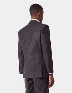Classic Fit Charcoal Chalk Stripe Suit Jacket-preview4