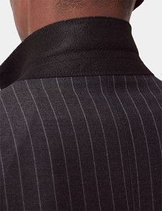 Classic Fit Charcoal Chalk Stripe Suit Jacket-preview5