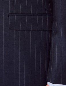 Classic Fit Navy Chalk Stripe Suit Jacket