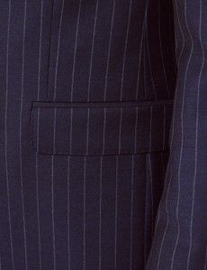 Classic Fit Navy Chalk Stripe Suit Jacket-preview3