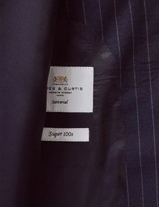 Classic Fit Navy Chalk Stripe Suit Jacket-preview4