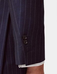 Classic Fit Navy Chalk Stripe Suit Jacket-preview7