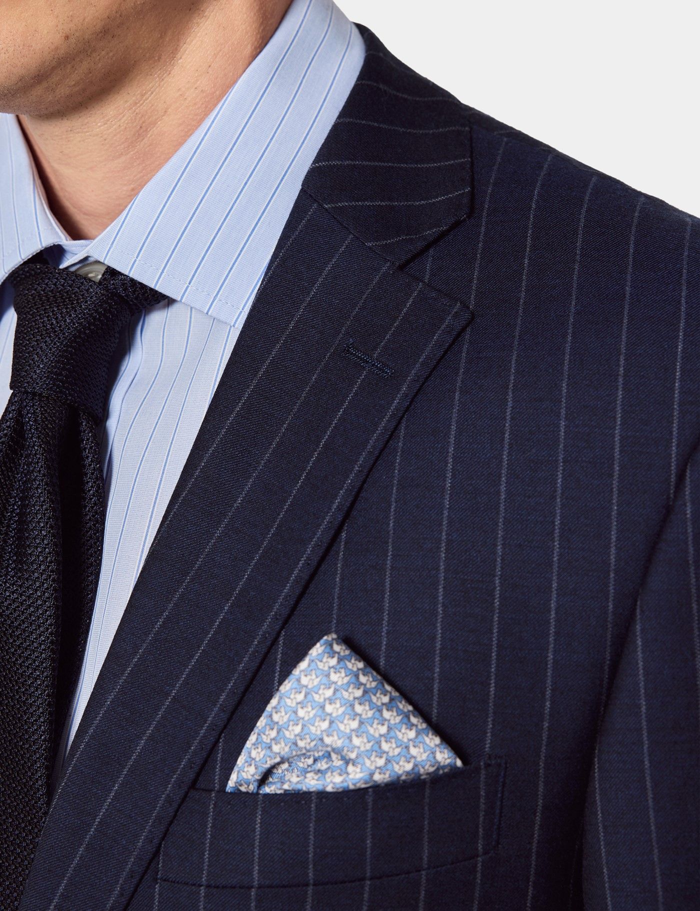Classic Fit Navy Chalk Stripe Suit Jacket-preview