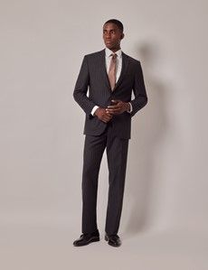 Charcoal Chalk Stripe Classic Suit