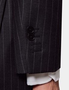 Classic Fit Charcoal Chalk Stripe Suit