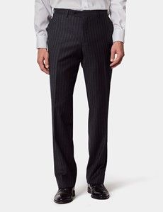 Classic Fit Charcoal Chalk Stripe Suit