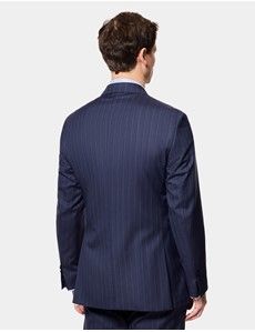 Tailored Fit Navy Herringbone Stripe 1913 Suit