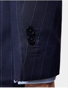 Tailored Fit Navy Herringbone Stripe 1913 Suit