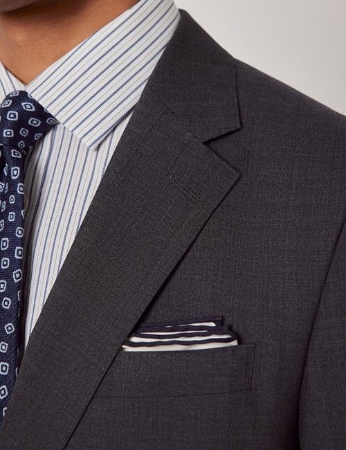 Charcoal Stripe Italian Wool Tailored Fit Suit  - 1913 Collection-preview