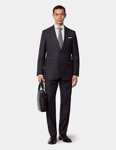 Tailored Fit Charcoal Chalk Stripe 1913 Suit