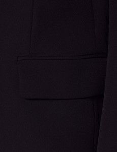 Black Single Breasted Longline Blazer-preview2
