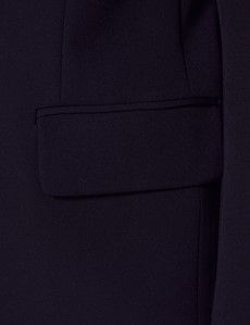 Navy Single Breasted Longline Blazer-preview2