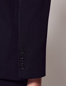 Navy Single Breasted Longline Blazer-preview4