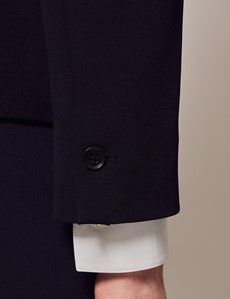 Navy Single Breasted Longline Blazer-preview2