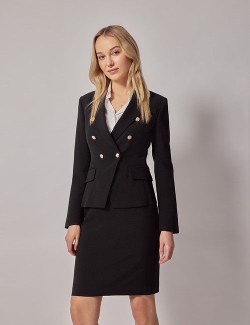 Black Double Breasted Jacket