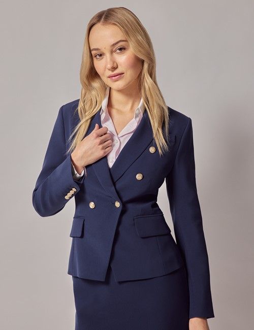 Mid Blue Double Breasted Jacket