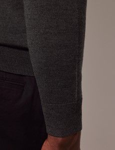 Moss Green Roll Neck Merino Sweater - Machine Washable-preview4