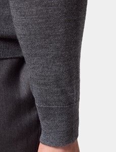 Grey Roll Neck Jumper - Machine Washable