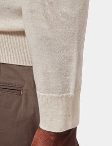 Cream Roll Neck Jumper - Machine Washable