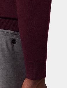 Claret Roll Neck Sweater - Machine Washable-preview3