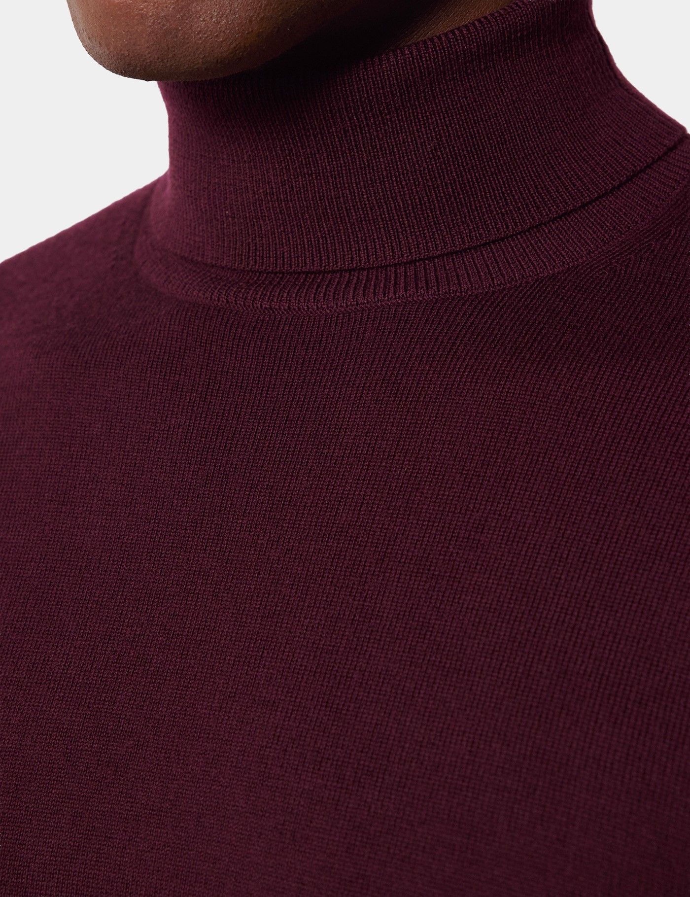 Claret Roll Neck Sweater - Machine Washable-preview