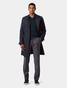 Dark Green V-Neck Jumper - Machine Washable