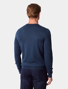 Blue Crew Neck Jumper - Machine Washable