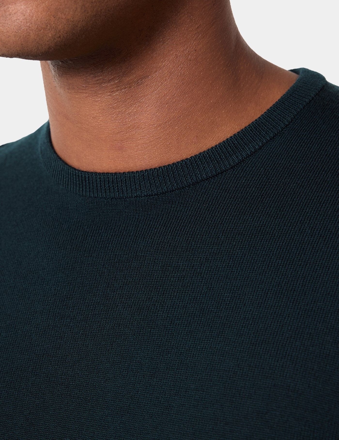 Dark Green Crew Neck Sweater - Machine Washable-preview